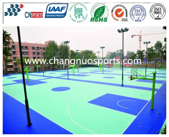 Piso de playground esportivo com textura de madeira para piso de basquete interno/externo