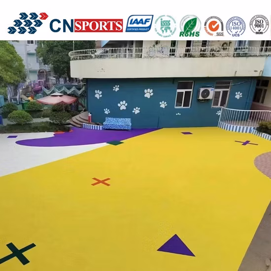 Piso de borracha EPDM colorido para playground ao ar livre Grânulos de borracha EPDM Piso para exercícios físicos